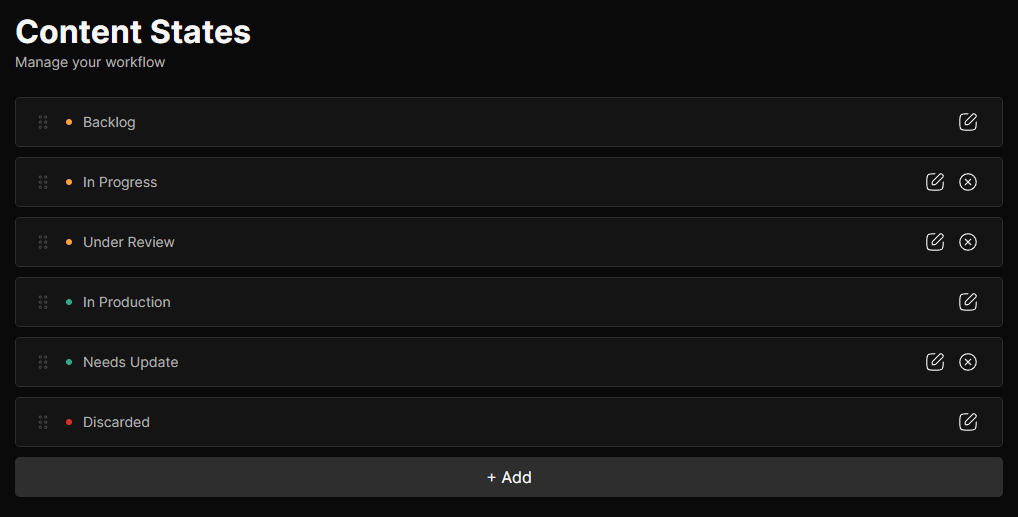 Custom Content States