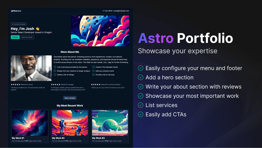 Portfolio Template for Astro