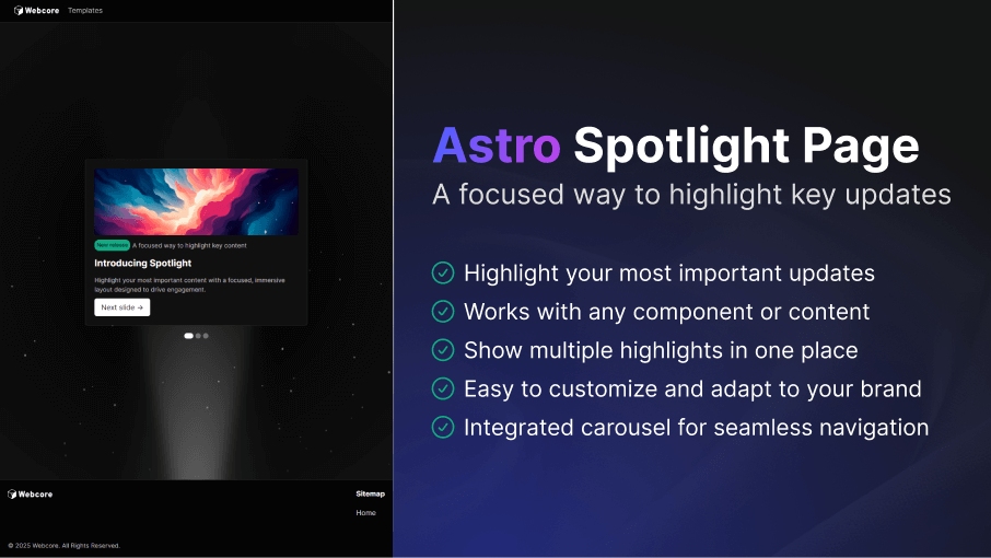 Spotlight Page Template for Astro